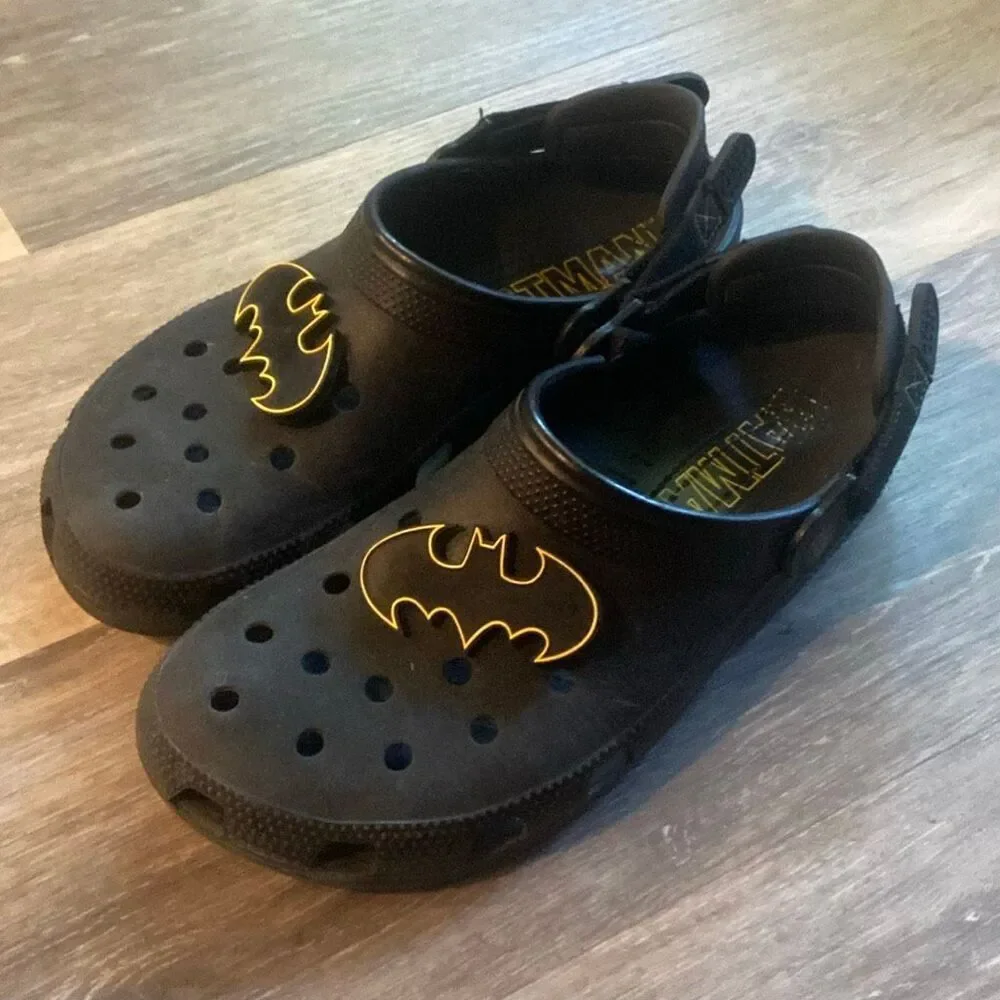 Crocs Batman Adjustable Strap Clog Color Black Men's Size 5 Women's Size 11